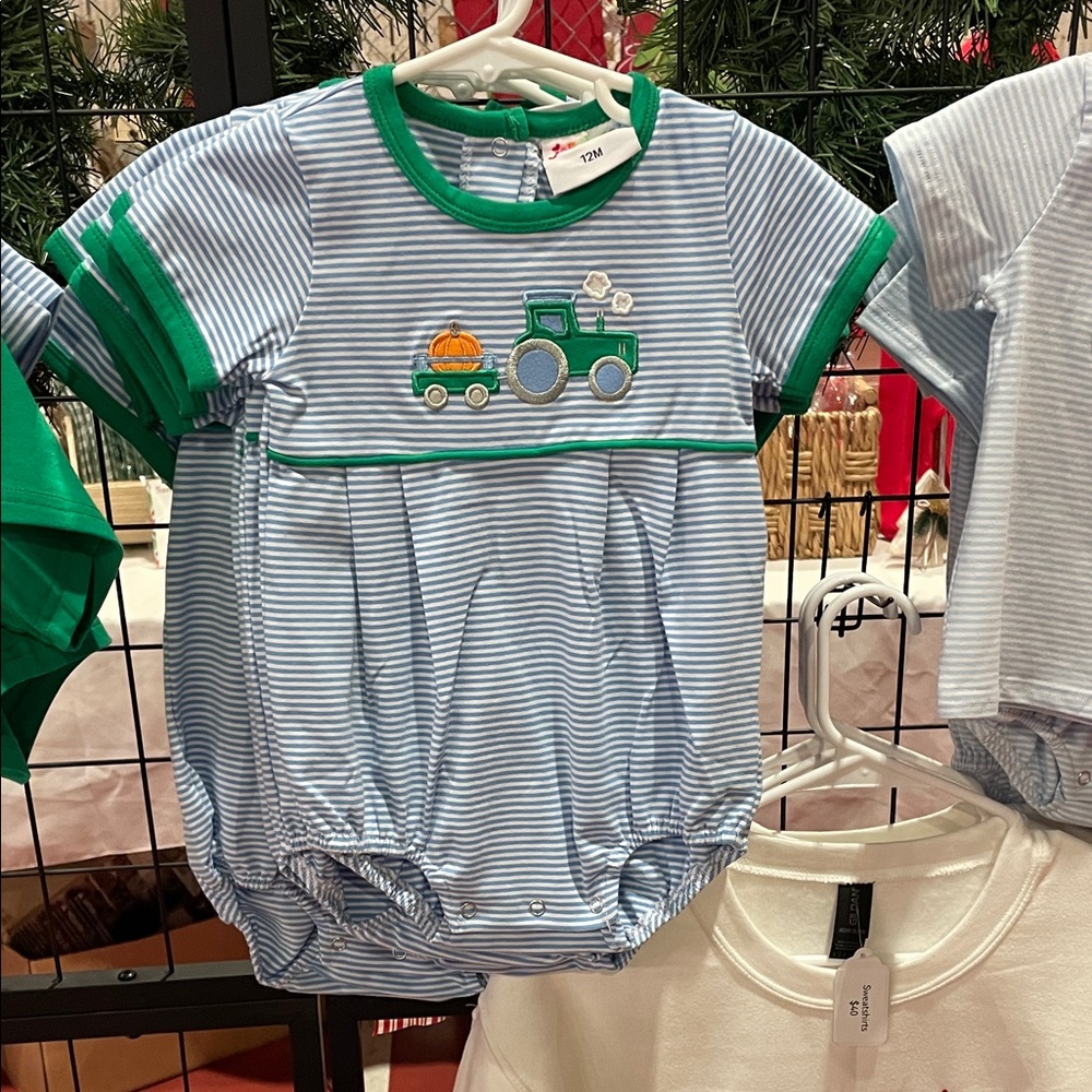 Green and Blue Striped Kids Bodysuit